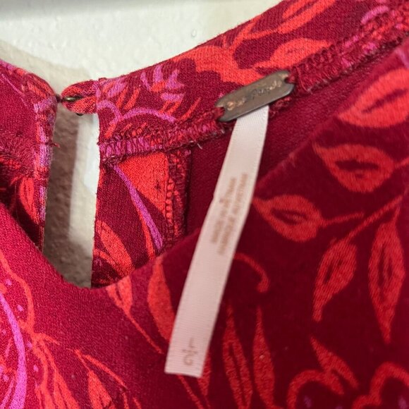 💥Last Chance 50% off Sale💥 Free People Hello Lover Dress Red & Purple Floral L - Picture 7 of 9